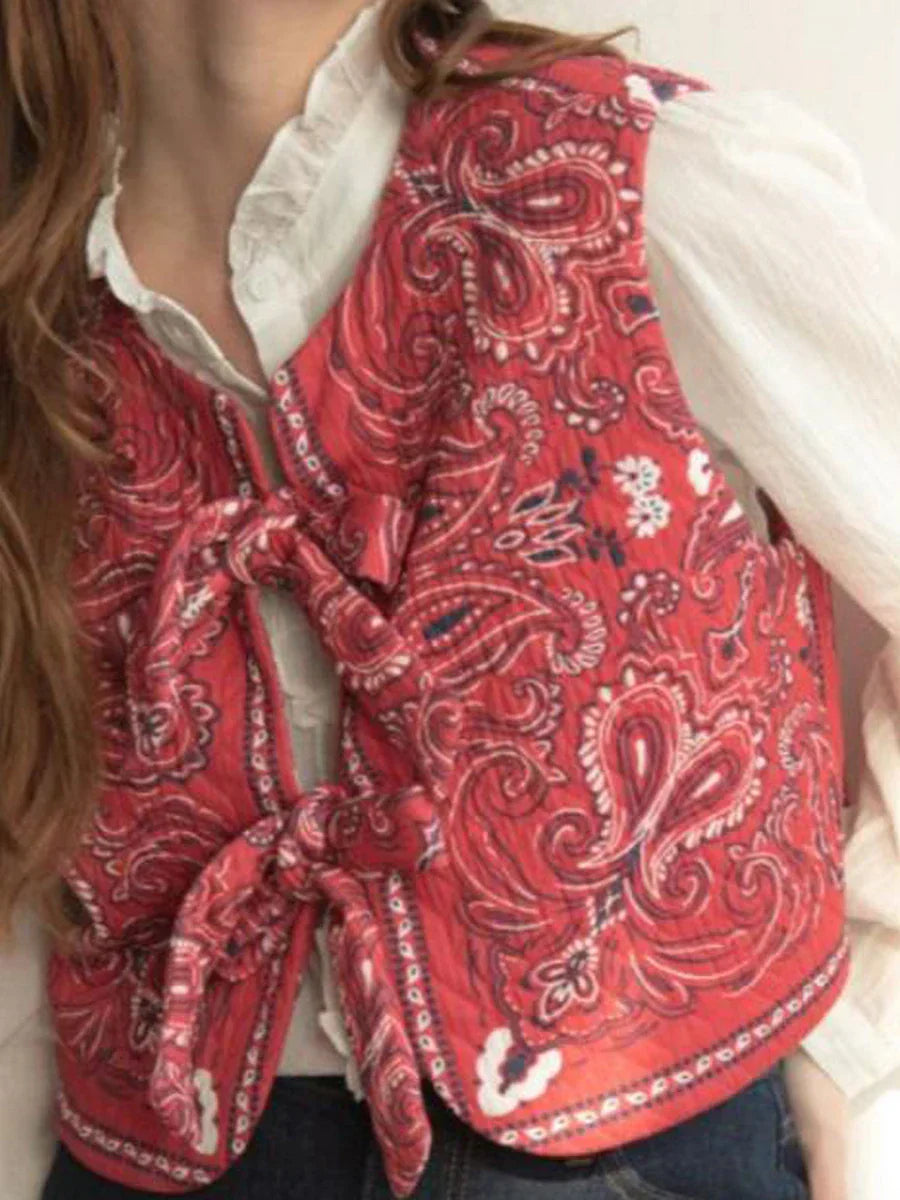 Y2K Red Bandana Wrap Top Trendy Cropped Streetwear Top - Liora-S-Nora Luxe
