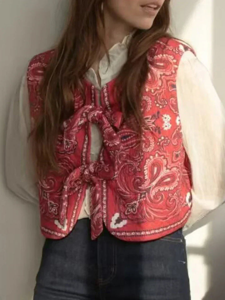 Y2K Red Bandana Wrap Top Trendy Cropped Streetwear Top - Liora-S-Nora Luxe