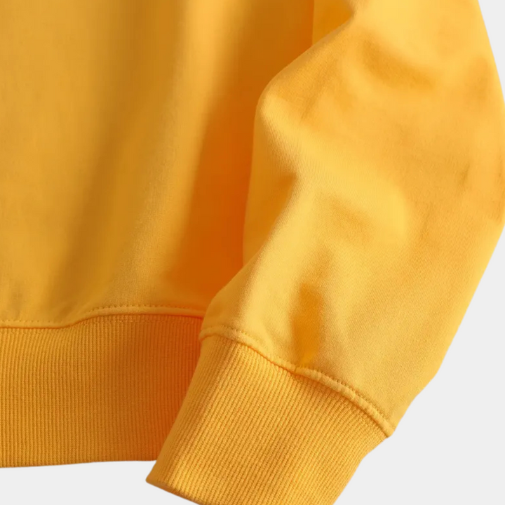 Yellow Women's Sweatshirt with Floral Print - Fleur-XS-Nora Luxe