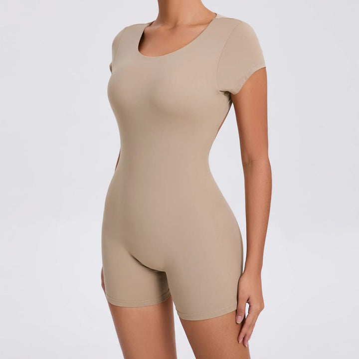 Yoga Jumpsuit with Breathable & Flexible Design - Luna-Red-S-Nora Luxe