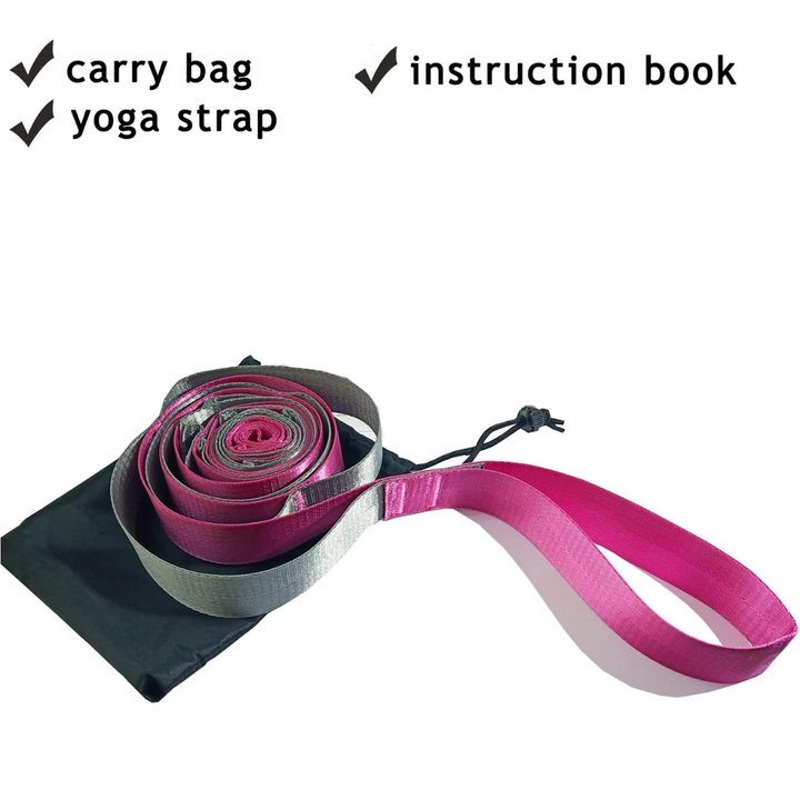 Yoga Stretch Band with 12 Loops-Black-Nora Luxe