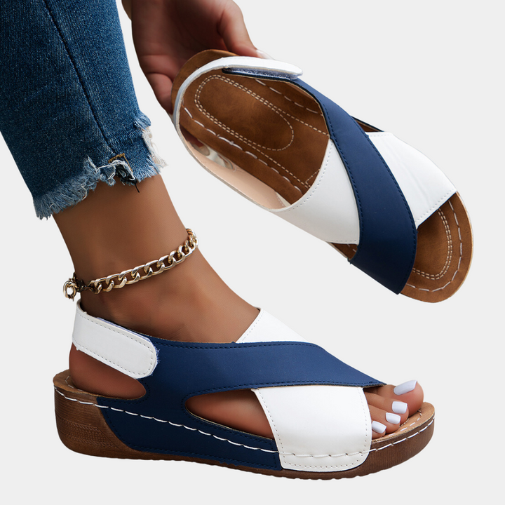 Yola - Comfortable Sandals-Orange-4.5-Nora Luxe