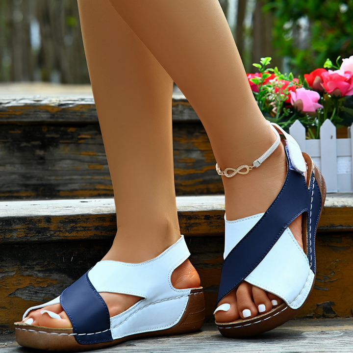 Yola - Comfortable Sandals-Orange-4.5-Nora Luxe