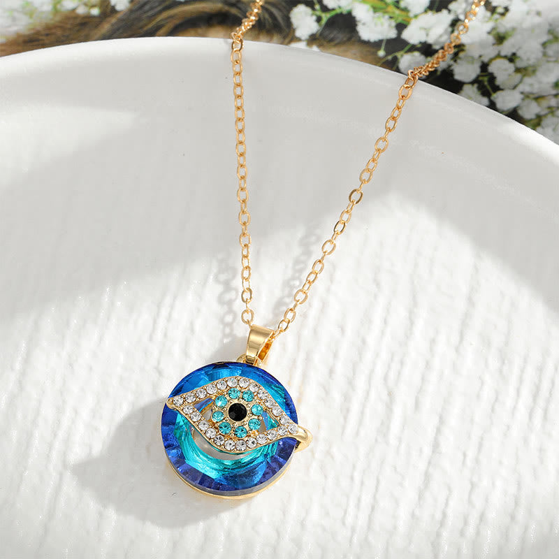 "You will always be protected" - Evil Eye Necklace-Evil eye#Gold-Nora Luxe