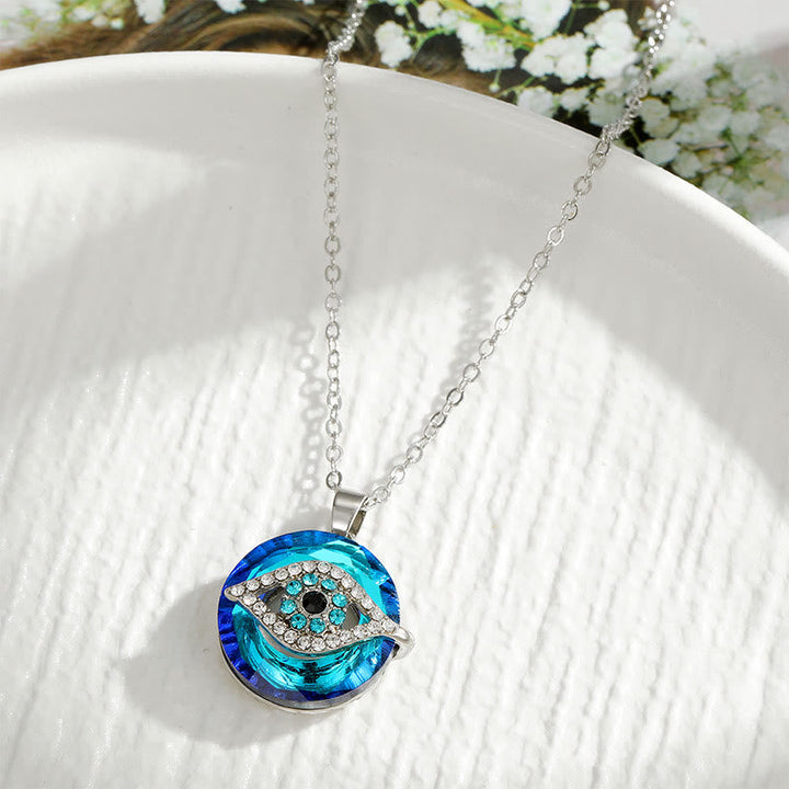 "You will always be protected" - Evil Eye Necklace-Evil eye#Silver-Nora Luxe
