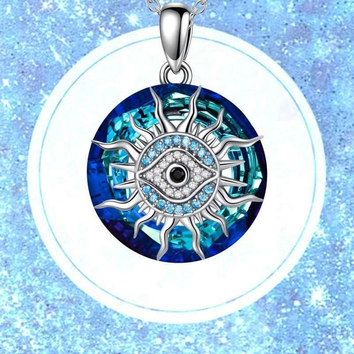"You will always be protected" - Evil Eye Necklace-Evil eye#Sun-Nora Luxe