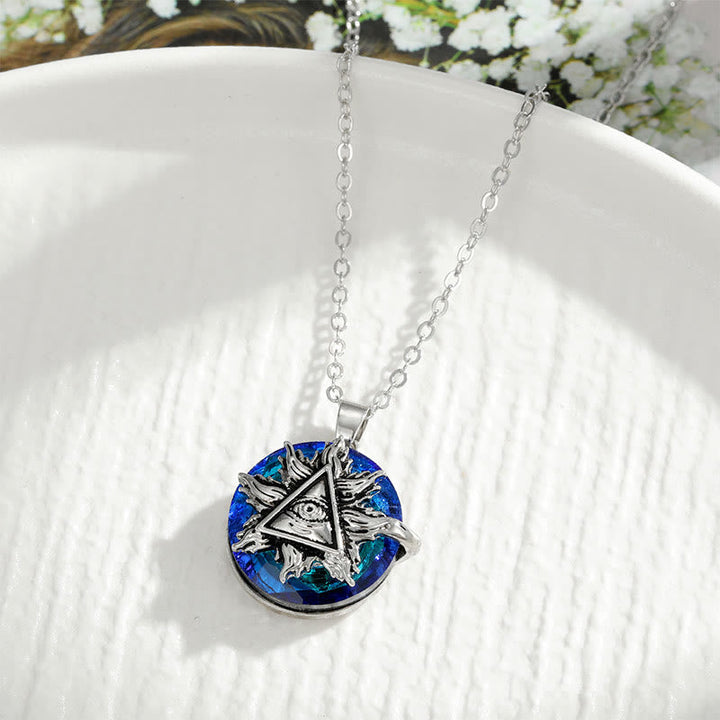 "You will always be protected" - Evil Eye Necklace-Evil Eye#Triangle Silver-Nora Luxe