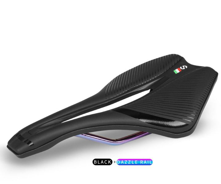 Your Favorite Bicycle Saddle - UltraRide™-Black + Colored Rail-Nora Luxe