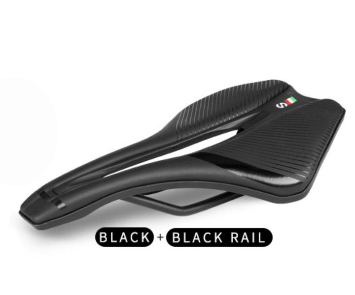 Your Favorite Bicycle Saddle - UltraRide™-Black + Colored Rail-Nora Luxe