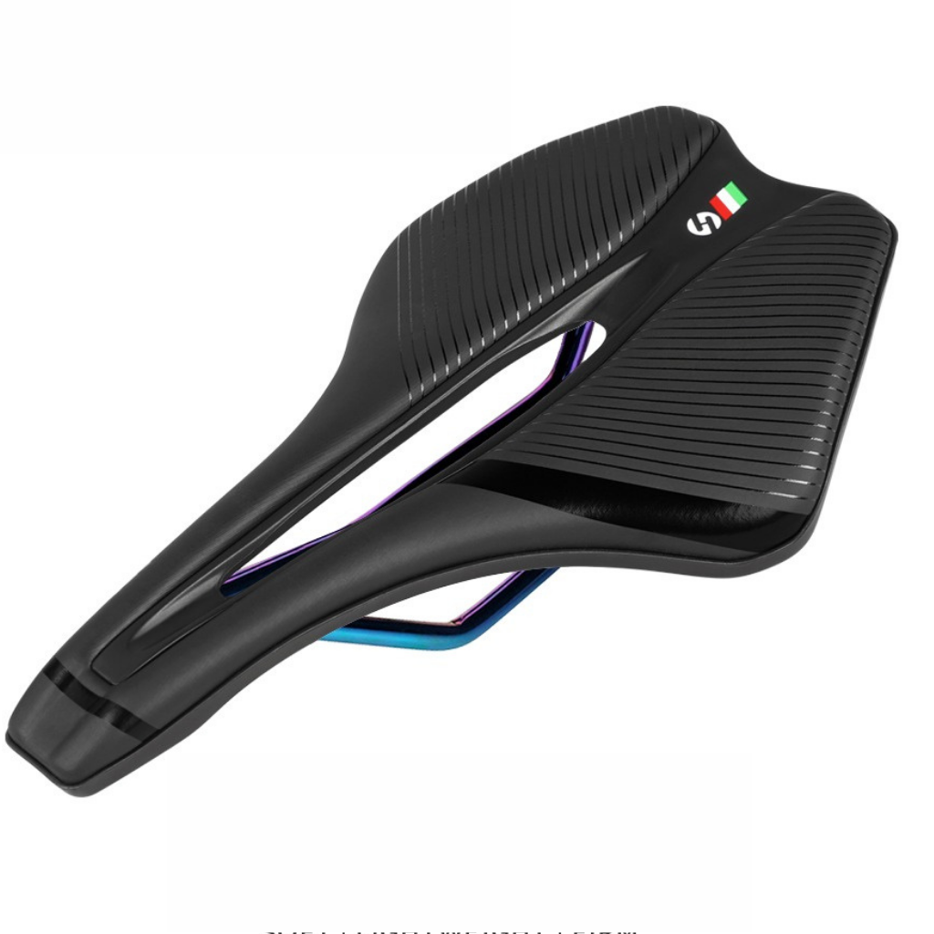 Your Favorite Bicycle Saddle - UltraRide™-Black + Colored Rail-Nora Luxe