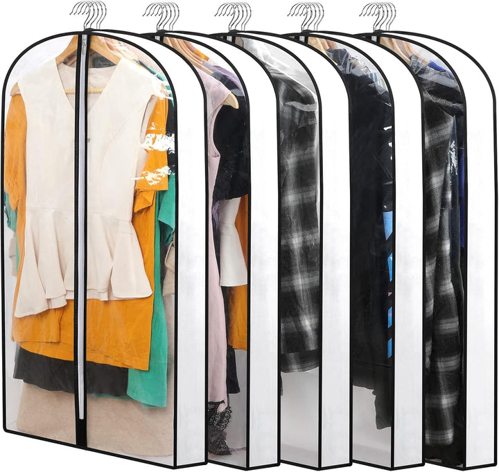 PEVA Garment Cover Set – 12-Pack Hanging Clothes Bags in 3 Sizes (Buy 1, Get 1 FREE)