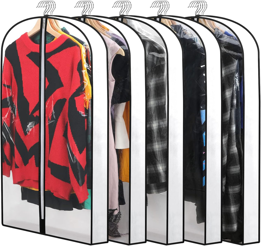 PEVA Garment Cover Set – 12-Pack Hanging Clothes Bags in 3 Sizes (Buy 1, Get 1 FREE)