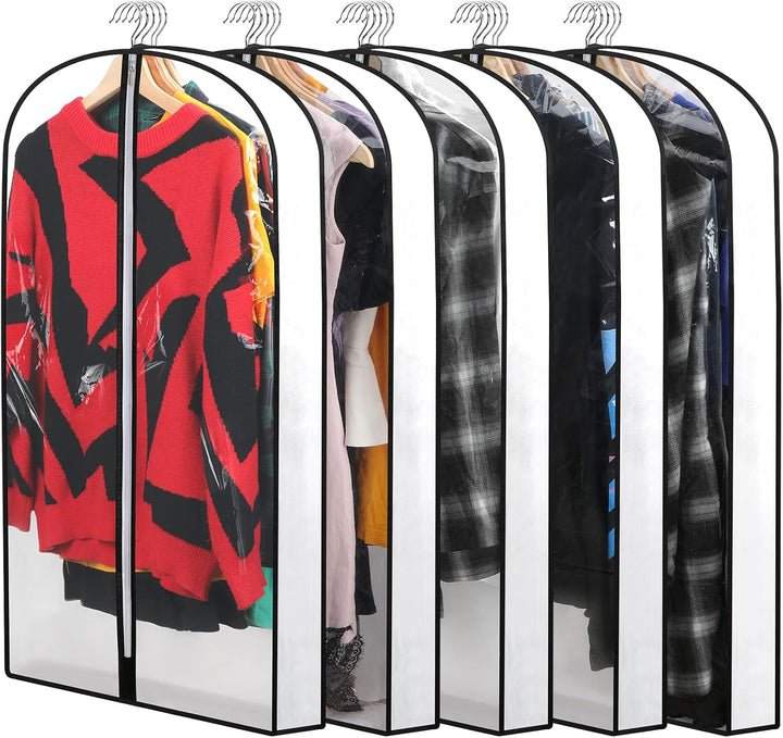 PEVA Garment Cover Set – 12-Pack Hanging Clothes Bags in 3 Sizes (Buy 1, Get 1 FREE)