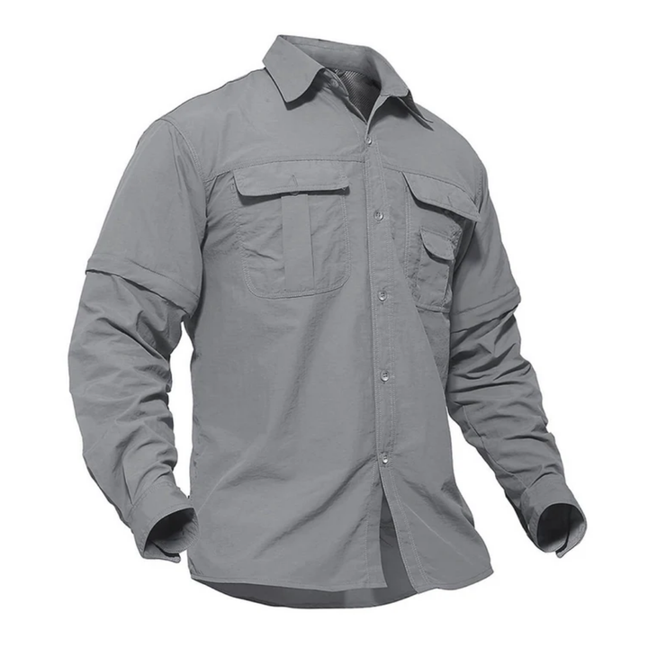 Zip-off Outdoor Shirt - Arvo-Grey-S-The Livary
