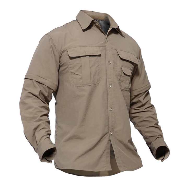 Zip-off Outdoor Shirt - Arvo-Khaki-S-The Livary
