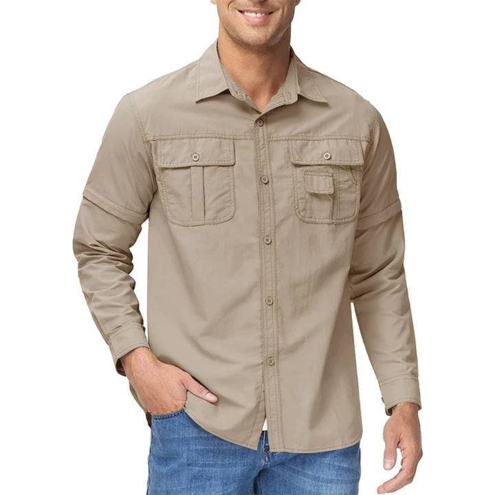Zip-off Outdoor Shirt - Arvo-Olive green-S-The Livary