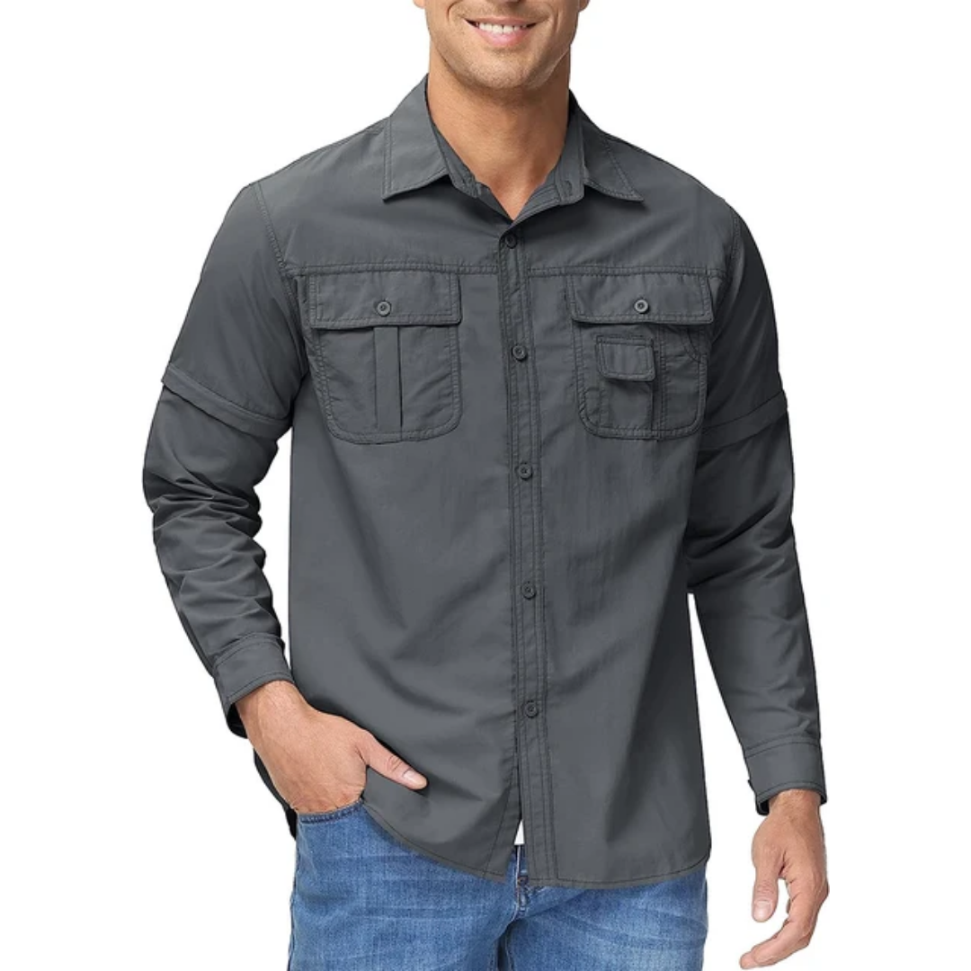 Zip-off Outdoor Shirt - Arvo-Olive green-S-The Livary