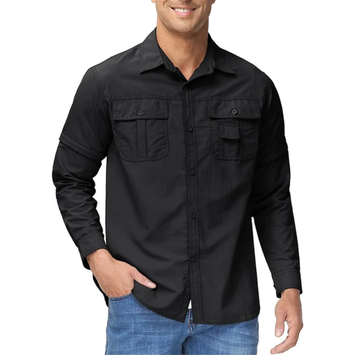 Zip-off Outdoor Shirt - Arvo-Olive green-S-The Livary