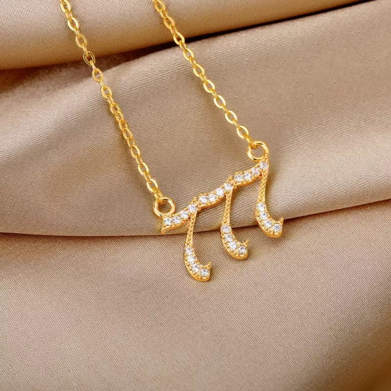 Zirconia Angel Numbers Necklace - Seraphina-Gold-777-Nora Luxe