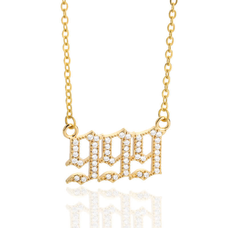 Zirconia Angel Numbers Necklace - Seraphina-Gold-999-Nora Luxe