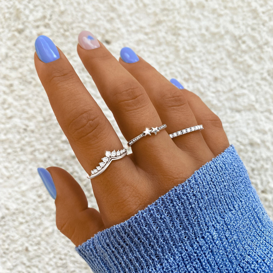 Zirconia Crown Ring - Allegra-5-Gold-Nora Luxe