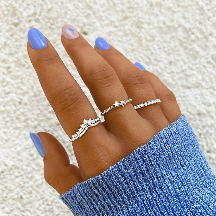 Zirconia Crown Ring - Allegra-5-Gold-Nora Luxe