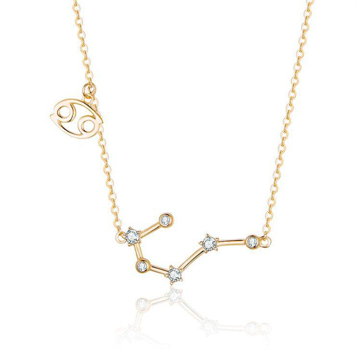 Zodiac Sign Astrology Necklace - Celestia-Gold-Cancer-Nora Luxe
