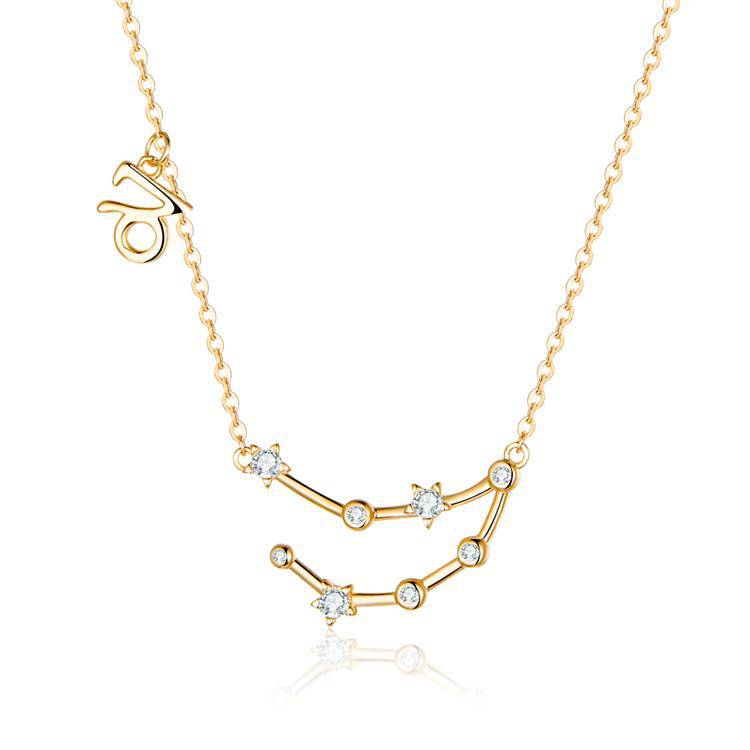 Zodiac Sign Astrology Necklace - Celestia-Gold-Capricorn-Nora Luxe