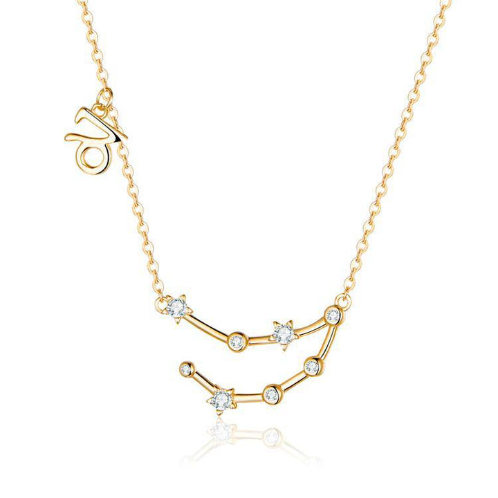 Zodiac Sign Astrology Necklace - Celestia-Gold-Capricorn-Nora Luxe