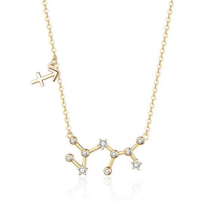 Zodiac Sign Astrology Necklace - Celestia-Gold-Sagittarius-Nora Luxe