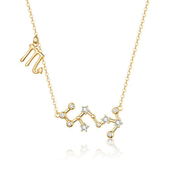 Zodiac Sign Astrology Necklace - Celestia-Gold-Scorpio-Nora Luxe