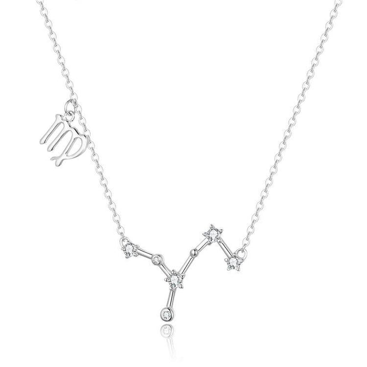 Zodiac Sign Astrology Necklace - Celestia-Silver-Virgo-Nora Luxe