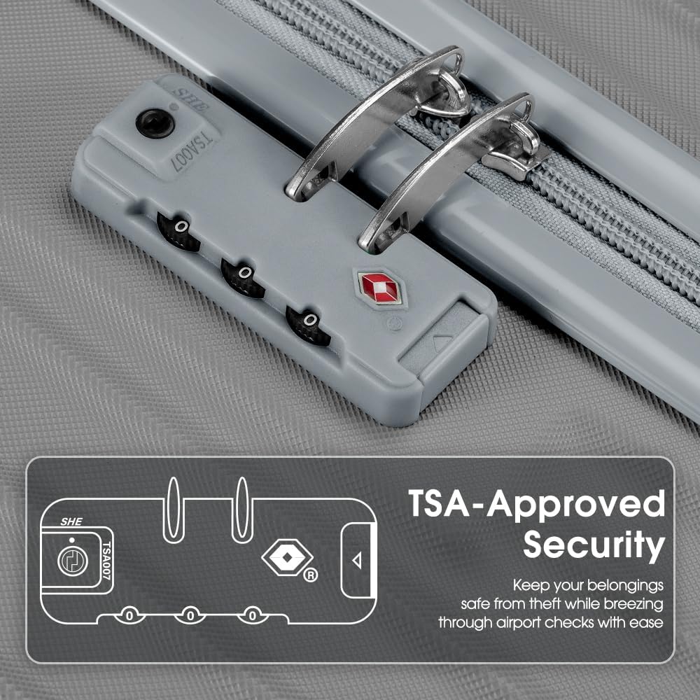 ABS Hard Shell Luggage with Spinner Wheels & TSA Lock