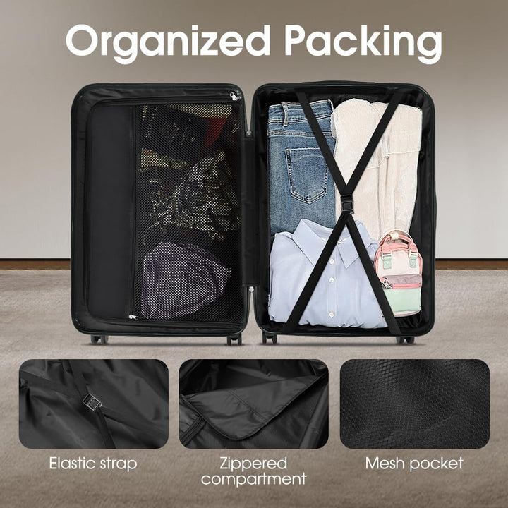 ABS Hard Shell Luggage with Spinner Wheels & TSA Lock